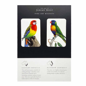 Jeremy Boot Fine Art Magnets - Eastern Rosella / Rainbow Lorikeet