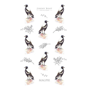 Jeremy Boot - Magpie - Birds of Australia 100% Cotton Tea Towel