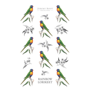 Jeremy Boot - Rainbow Lorikeet - Birds of Australia 100% Cotton Tea Towel