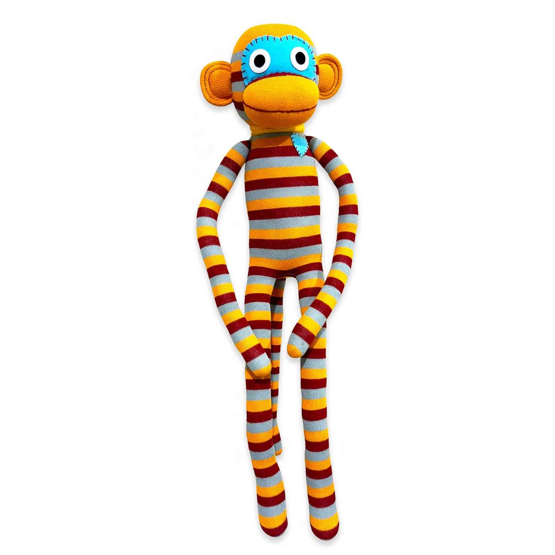 Jules 70cm striped sock monkey plush toy