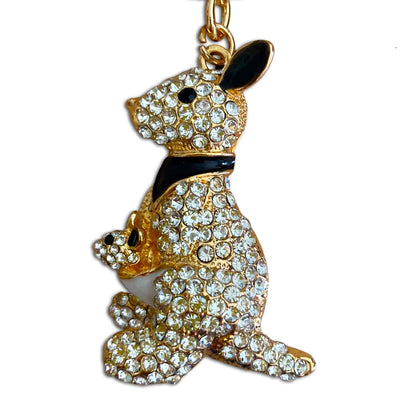 Kangaroo - Australian Animal &quot;Aussie Bling&quot; Metal Keyring
