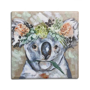 Amanda Brooks Forget Me Not Koala Stone Coaster