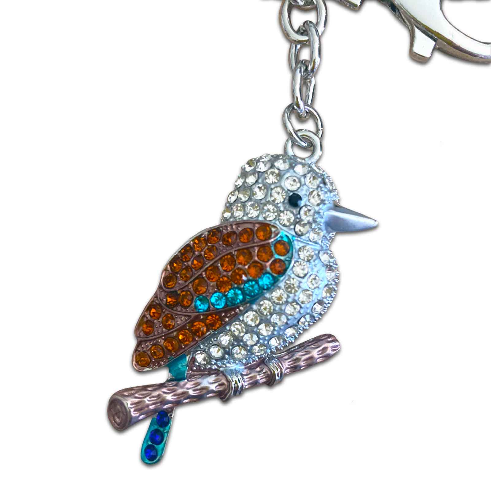 Kookaburra - Australian Animal &quot;Aussie Bling&quot; Metal Keyring