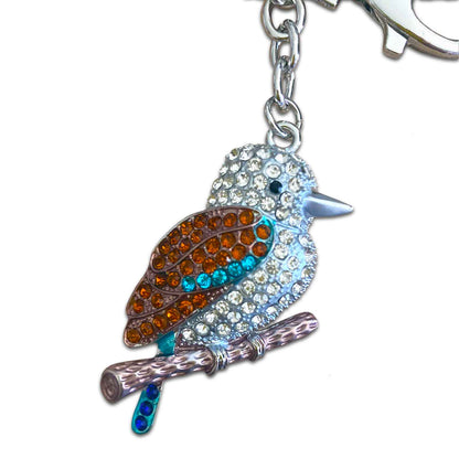 Kookaburra - Australian Animal &quot;Aussie Bling&quot; Metal Keyring