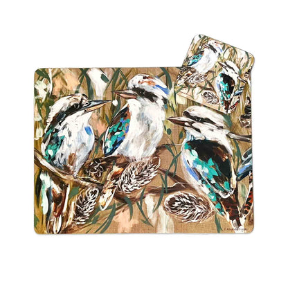 Kookaburra &amp; Banksia Placemats / Coasters