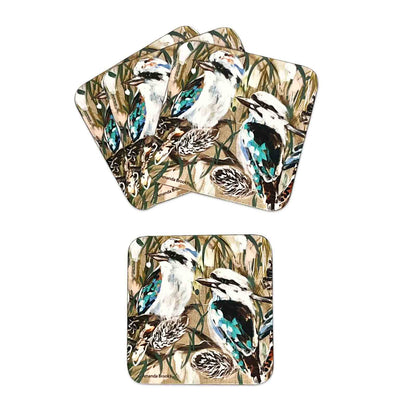 Kookaburra &amp; Banksia Placemats / Coasters