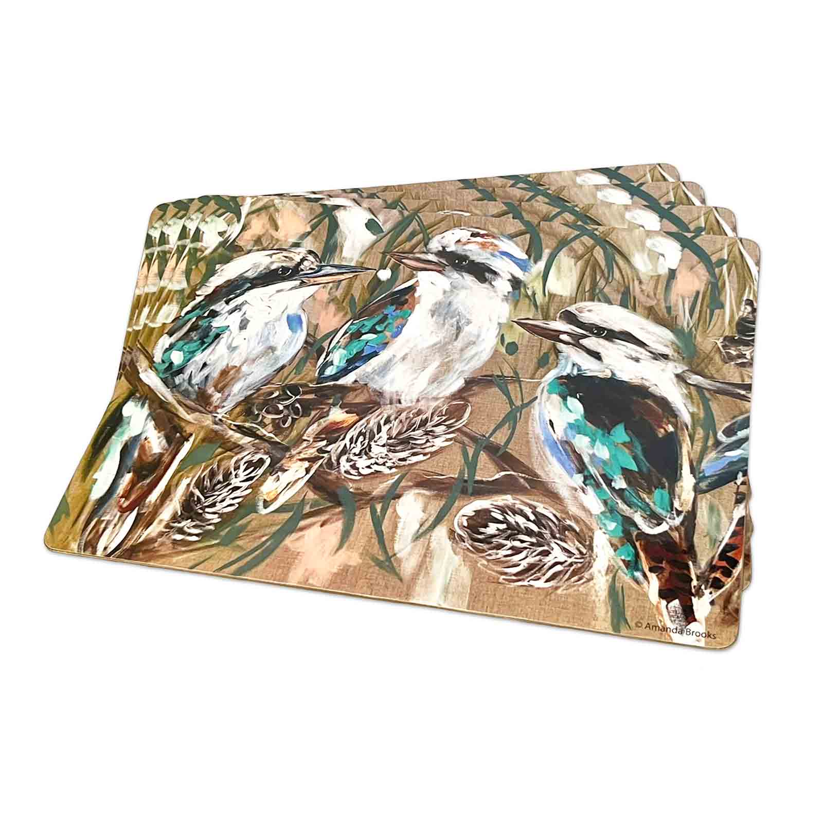 Kookaburra &amp; Banksia Placemats / Coasters