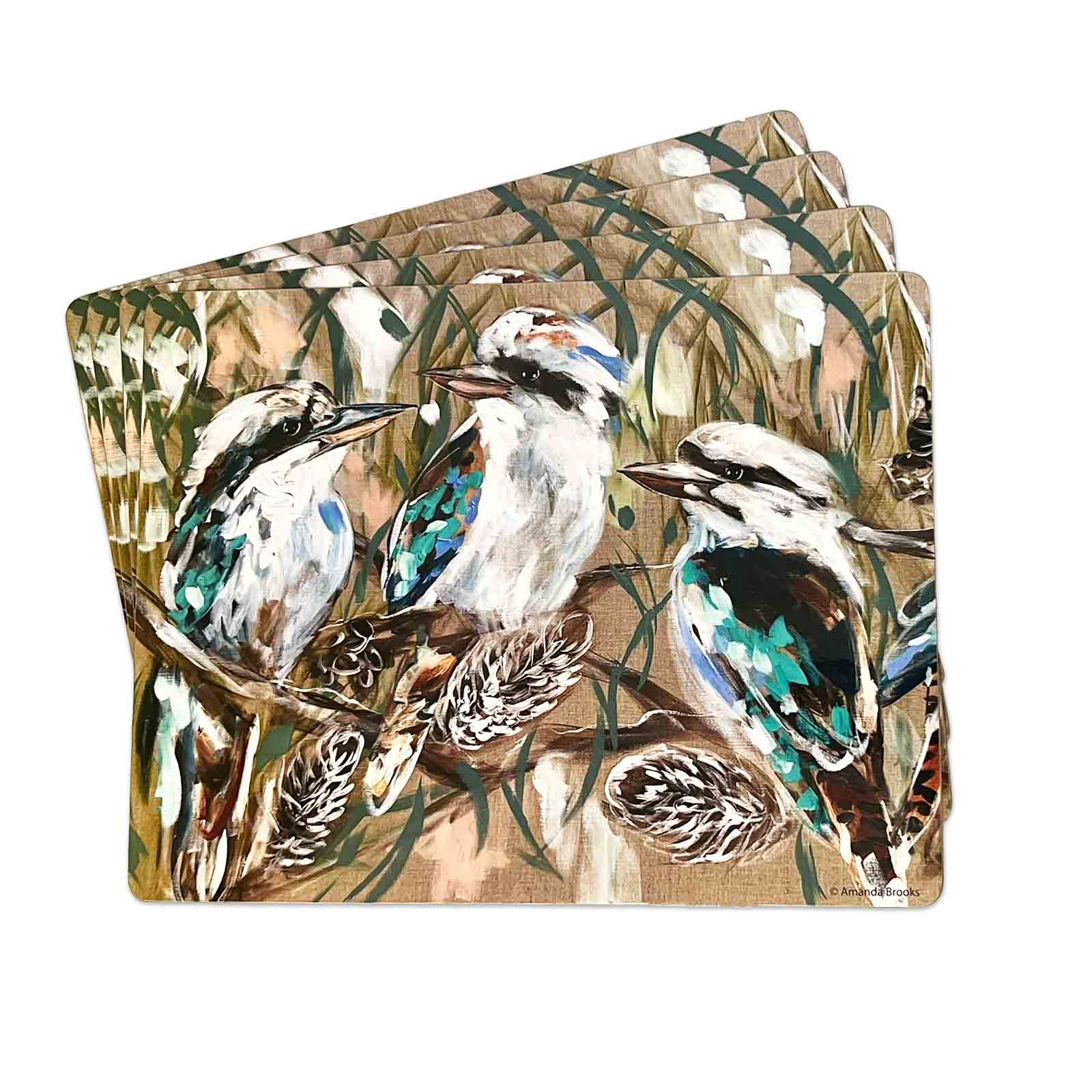 Kookaburra &amp; Banksia Placemats / Coasters