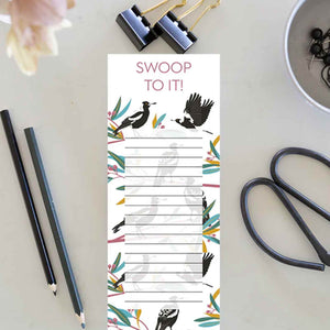 Swoop To It! - Magpies Magnetic Note Pad Jotter