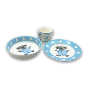 Baby's First Ceramic Breakfast Set - Blue Koala - Marja Leena