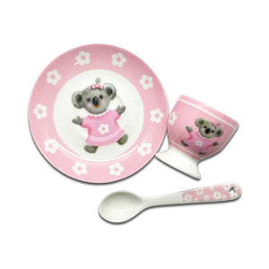 Baby's First Egg Cup & Spoon Set - Pink Koala - Marja Leena