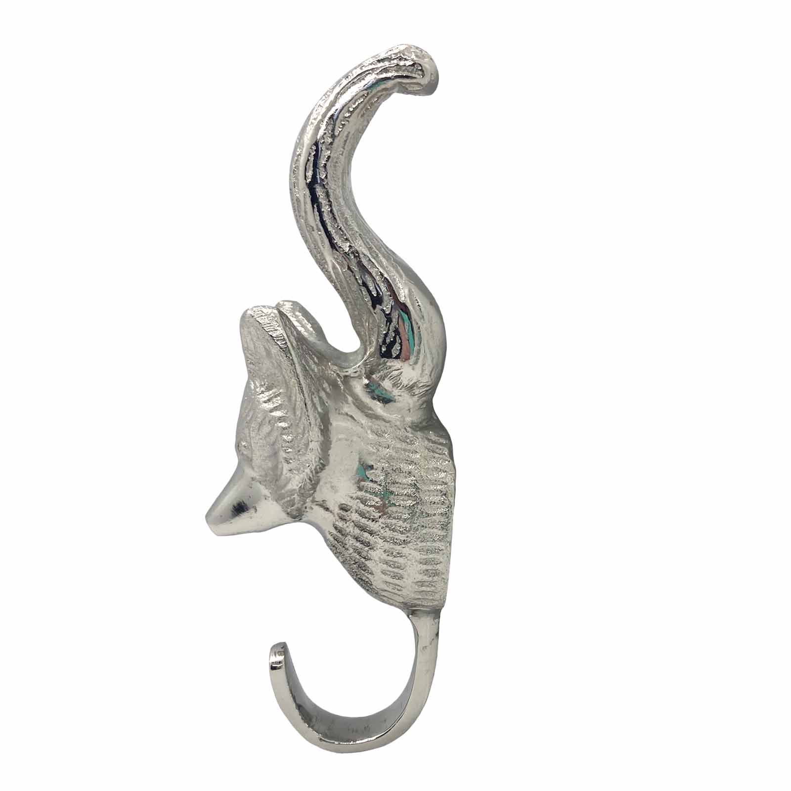 Metal Fox Wall Hook - Silver