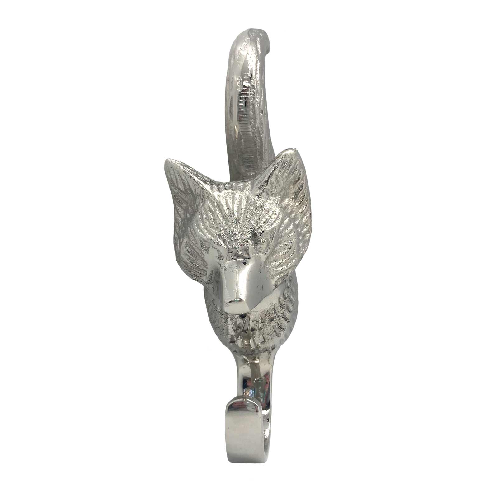 Metal Fox Wall Hook - Silver