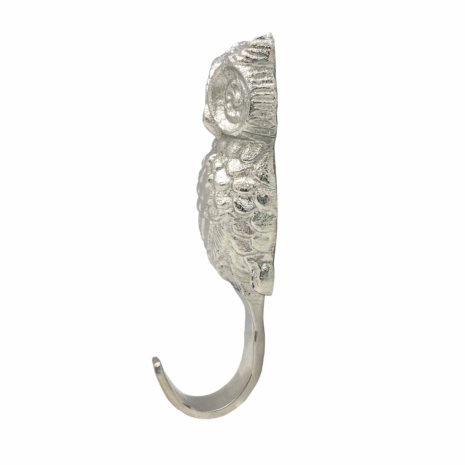 Metal Owl Wall Hook - Silver