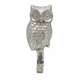 Metal Owl Wall Hook - Silver