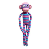 Molly 70cm pink, purple and blue striped sock monkey
