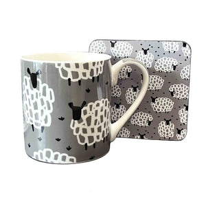 Coffee Mug + Coaster Duo - Grey Sheep