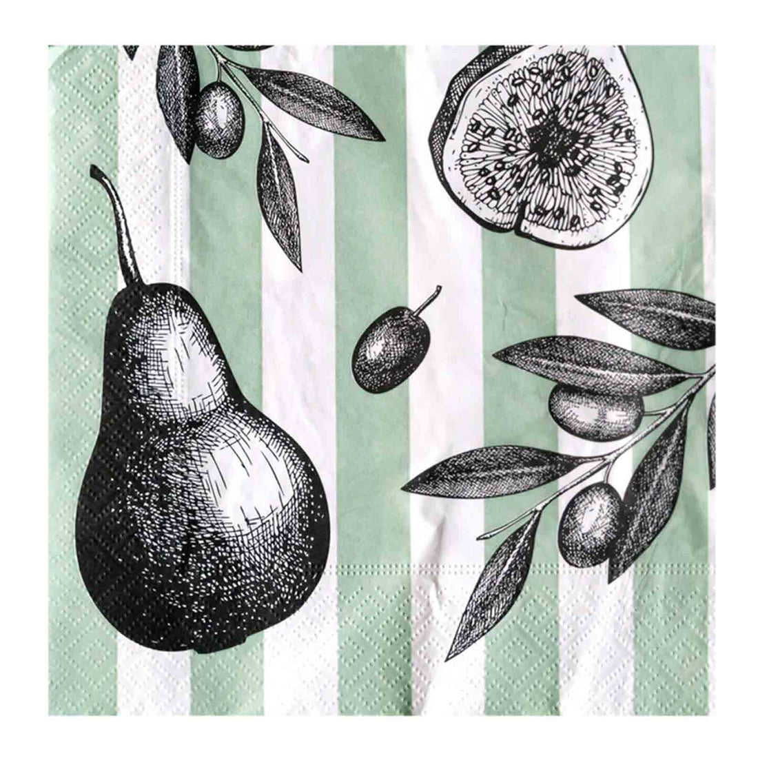 Paper Napkins Fig &amp; Pears 3 Ply Servietts Pack of 20