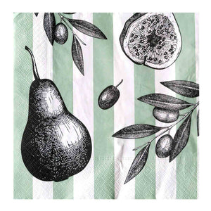 PAPER NAPKIN - FIG & PEARS 33cm Pack of 20