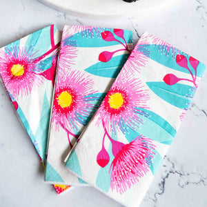 PAPER NAPKIN - FLOWERING GUM 33cm Pack of 20