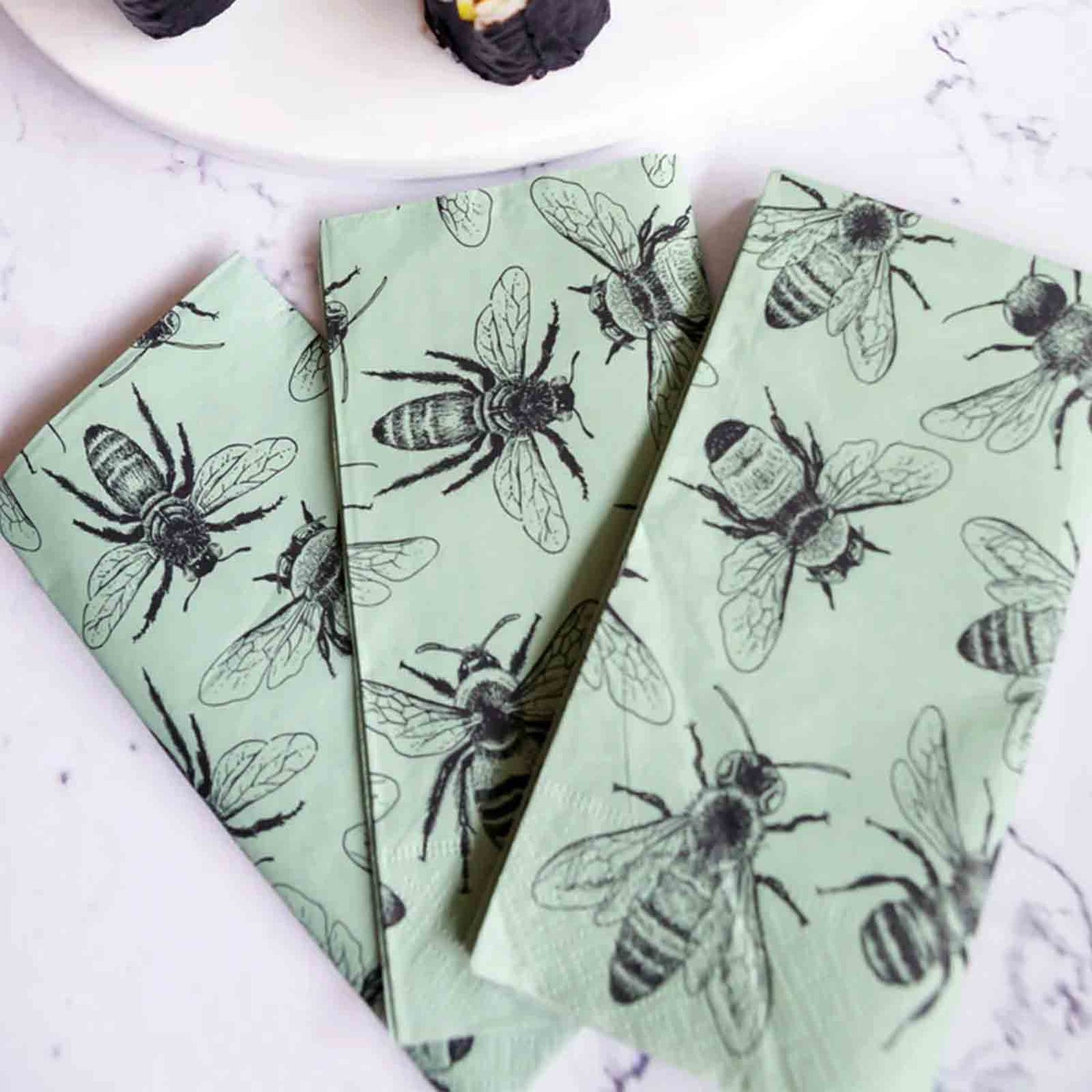 PAPER NAPKIN - SKETCH BEES 33cm Pack of 20