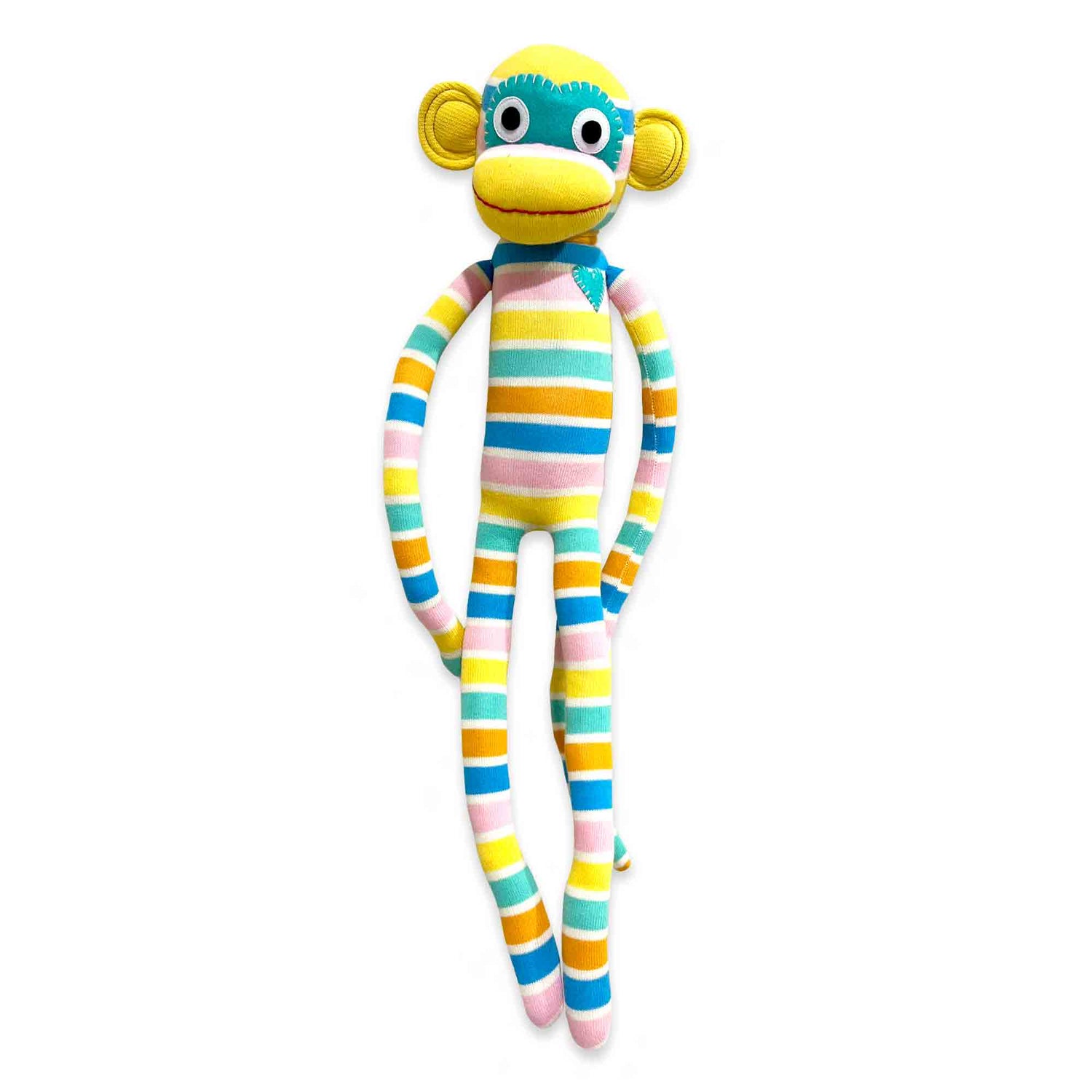 Pepper 70cm pastel striped sock monkey