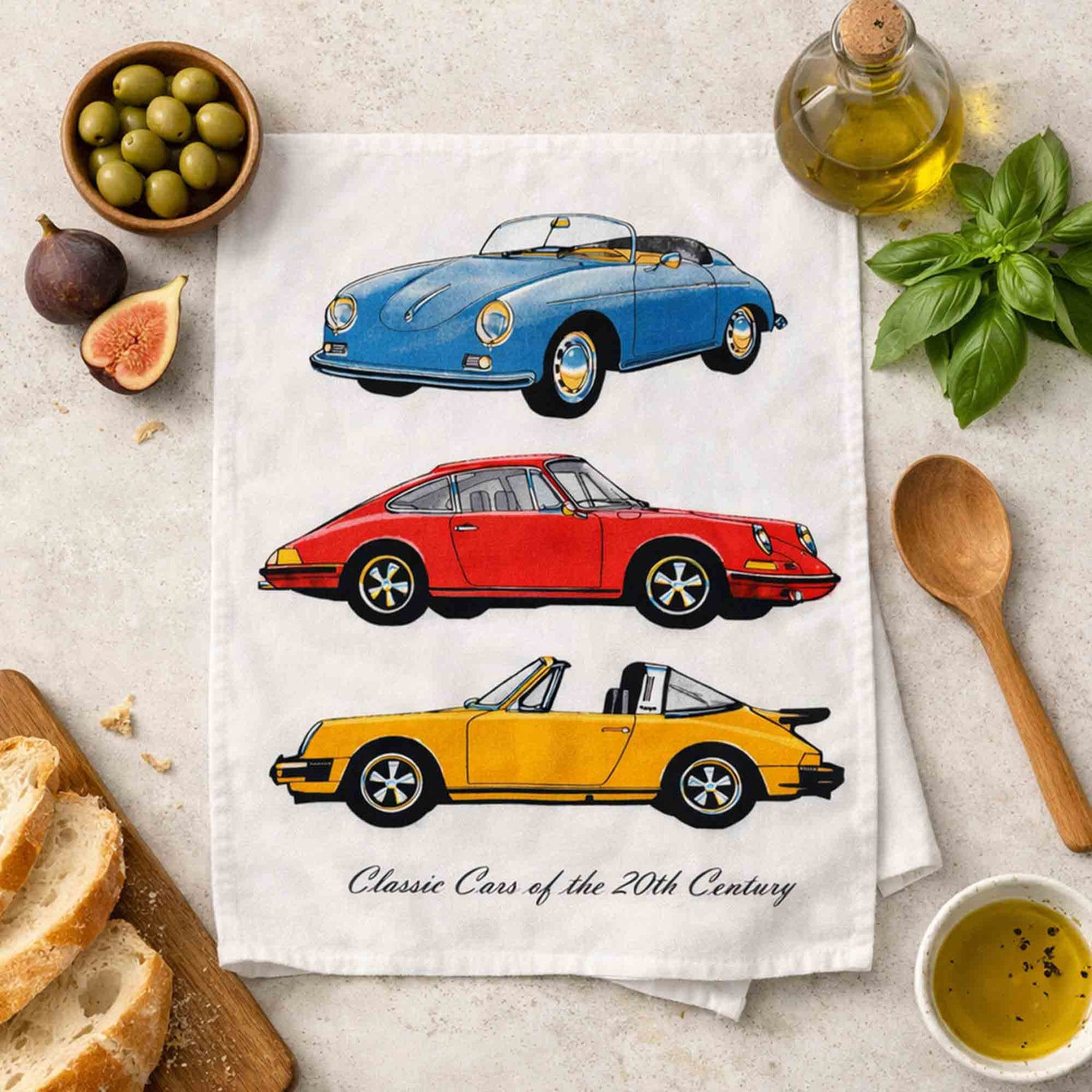 Porsche Classic Cars tea towel