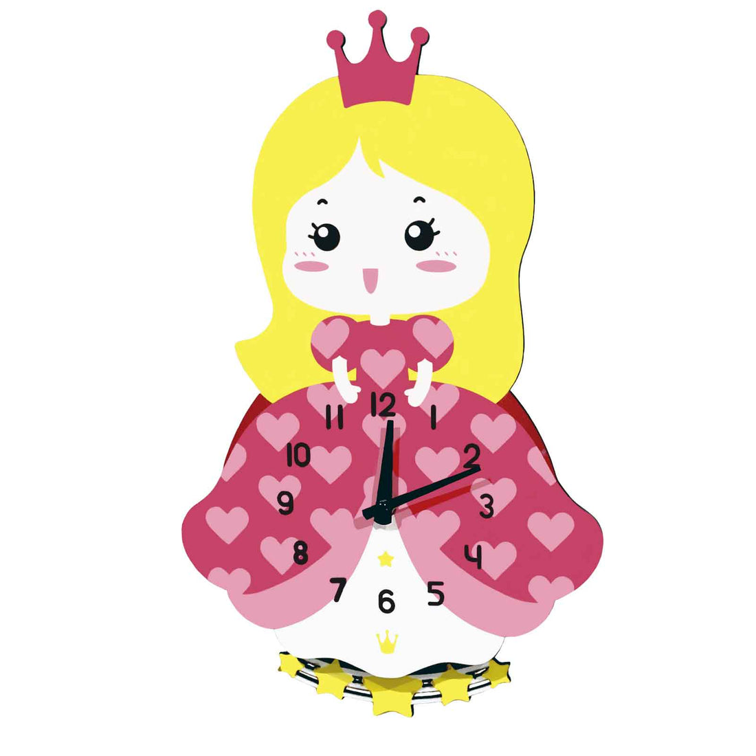 Princess Pendulum Wall Clock