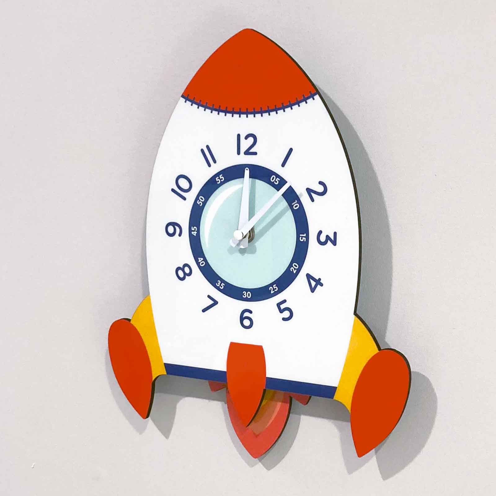 Rocket Ship Pendulum Wall Clock