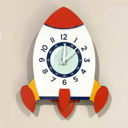 Rocket Ship Pendulum Wall Clock