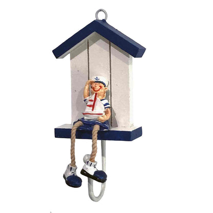 Sailor Boy Wooden Coastal Wall Hook