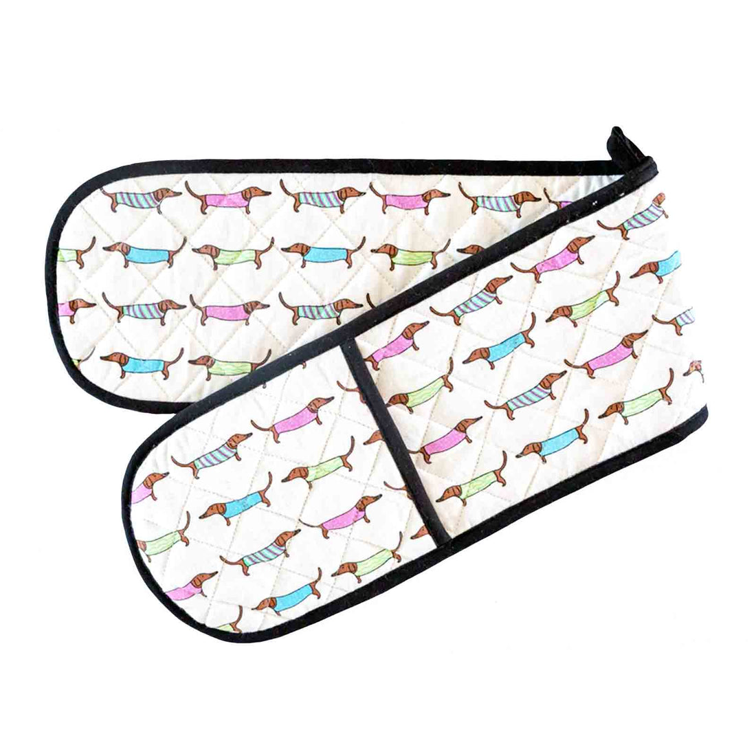 Sausage Dogs 100% Cotton Double Oven Glove