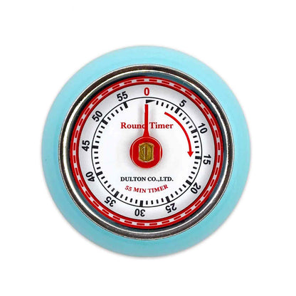 Sax Blue Dulton Magnetic Metal Mechanical Kitchen Timer