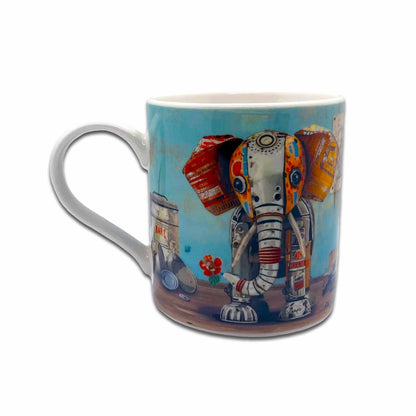 Scrap Elephant - Bug Art Scraps Gift Boxed Fine China Coffee Mug