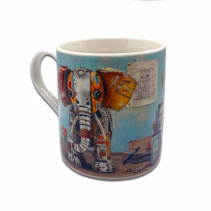 Scrap Elephant - Bug Art Scraps Gift Boxed Fine China Coffee Mug