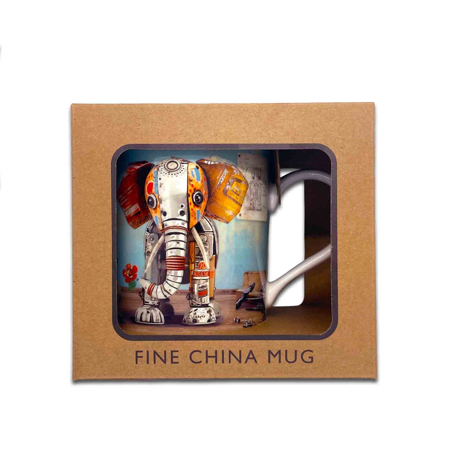 Scrap Elephant - Bug Art Scraps Gift Boxed Fine China Coffee Mug