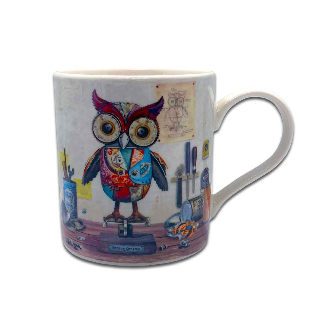 Scrap Owl - Bug Art Scraps Gift Boxed Fine China Coffee Mug