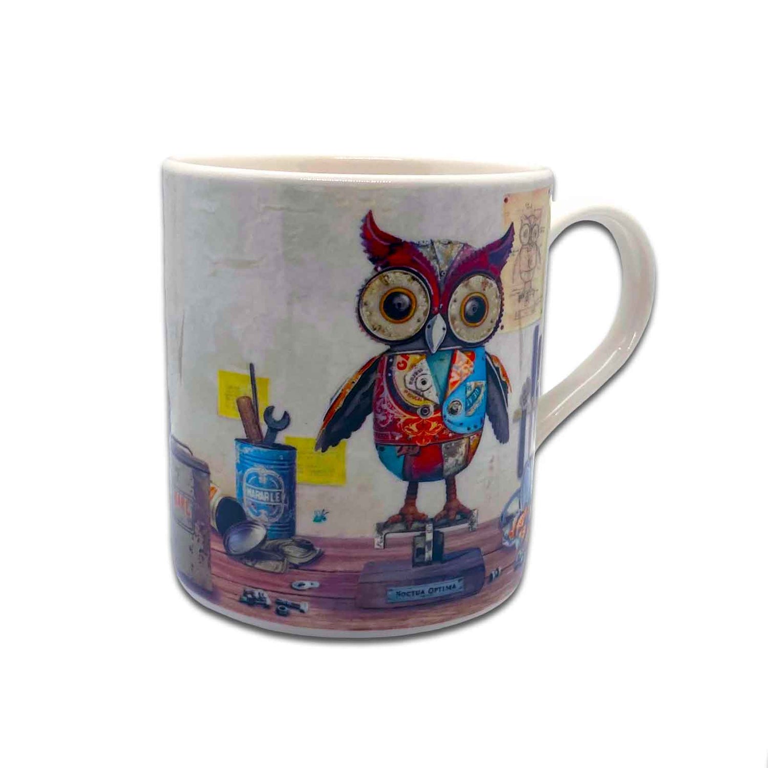 Scrap Owl - Bug Art Scraps Gift Boxed Fine China Coffee Mug