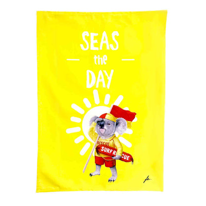 Sporty Koala Seas The Day 100% Cotton Tea Towel