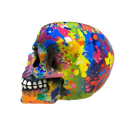 Small Resin Splash Art Skull