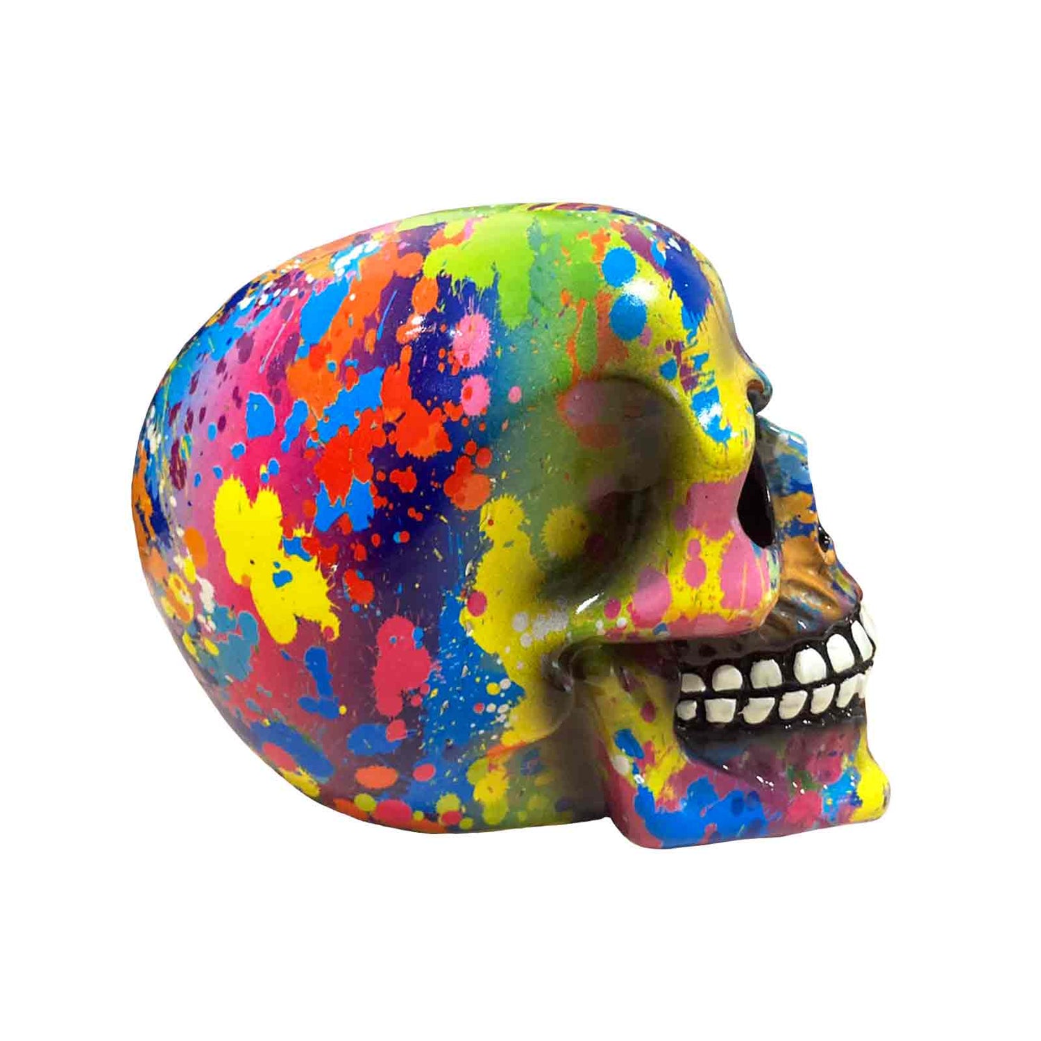 Small Resin Splash Art Skull