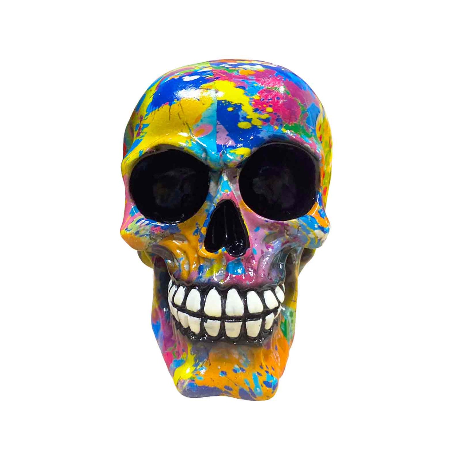 Small Resin Splash Art Skull