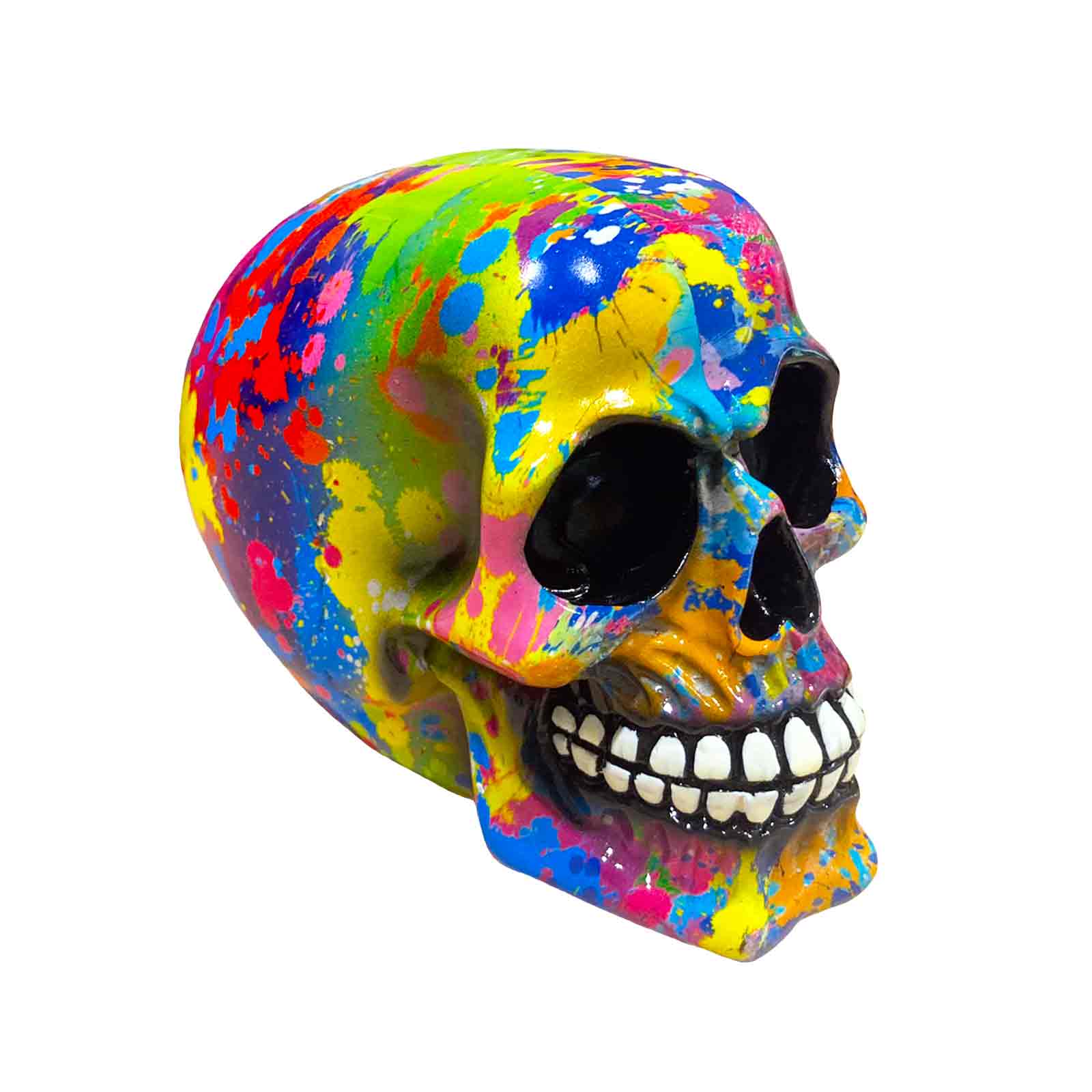 Small Resin Splash Art Skull