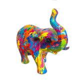 Colorful elephant-shaped balloon on a white background