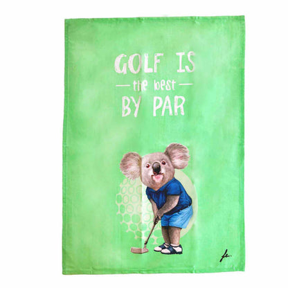 Sporty Koalas - Golf is the best by Par - Andrew Gibbons 100% Cotton Tea Towel