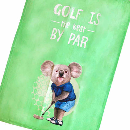 Sporty Koalas - Golf is the best by Par - Andrew Gibbons 100% Cotton Tea Towel