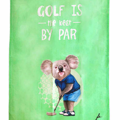 Sporty Koalas - Golf is the best by Par - Andrew Gibbons 100% Cotton Tea Towel