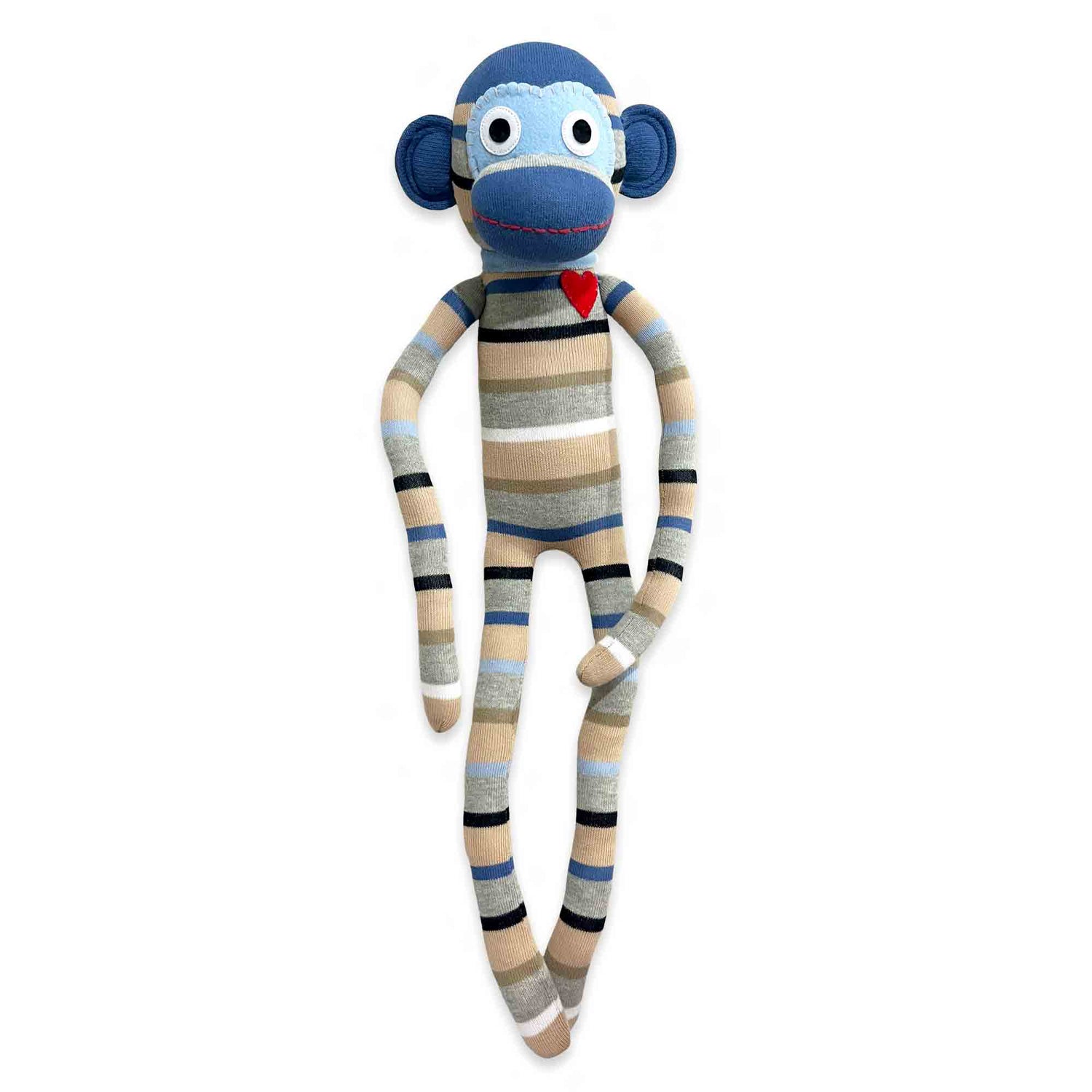 Tully 70cm striped sock monkey plush toy