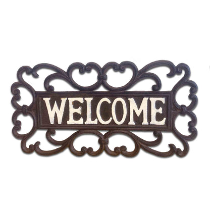 Vintage Style &quot;Welcome&quot; Cast Iron Sign