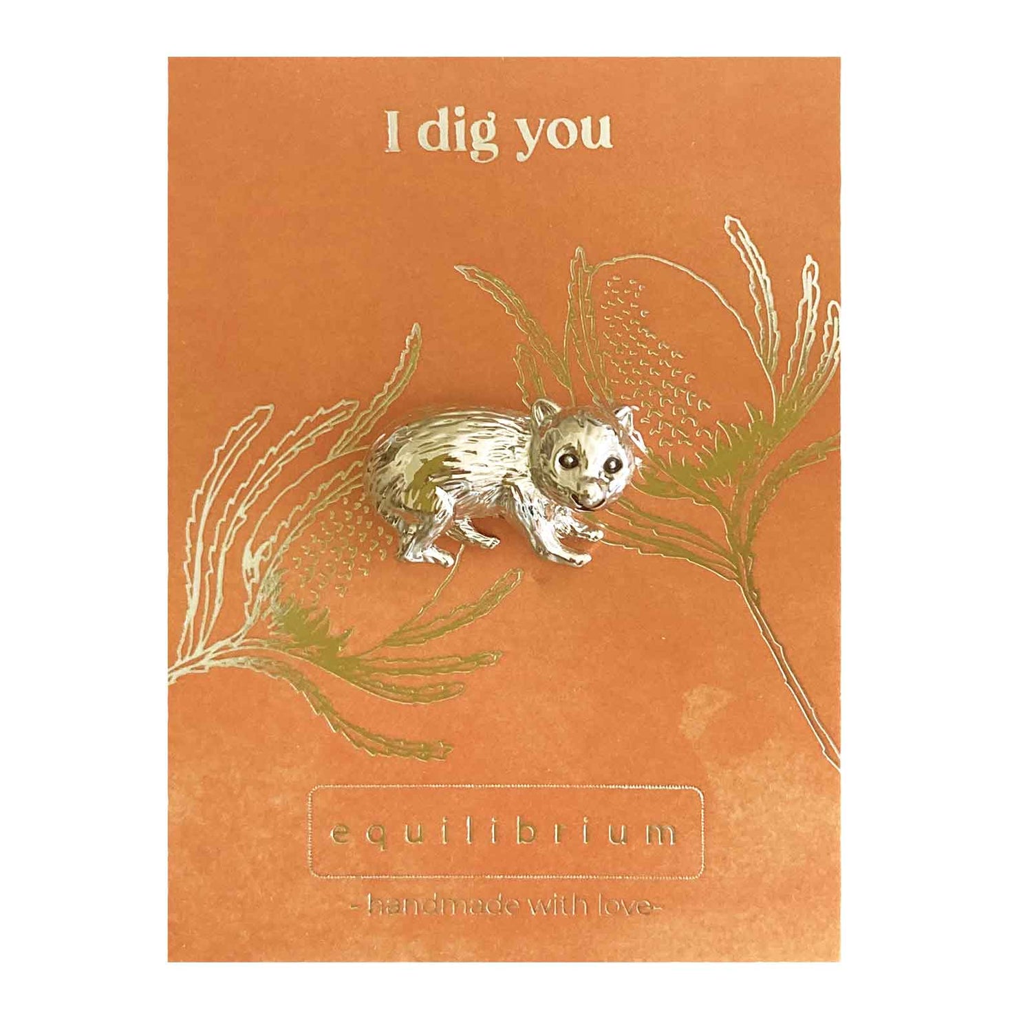 Australian Fauna Lapel Pin Brooch Badge Wombat